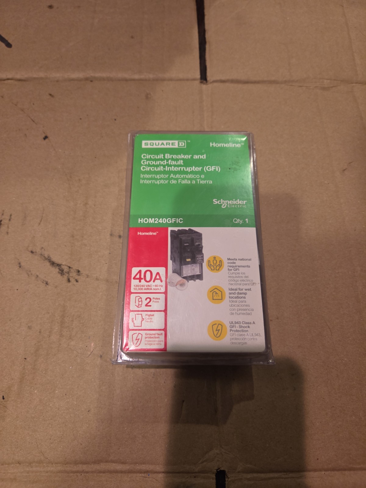 Square D HOM240GFIC Mini Circuit Breaker