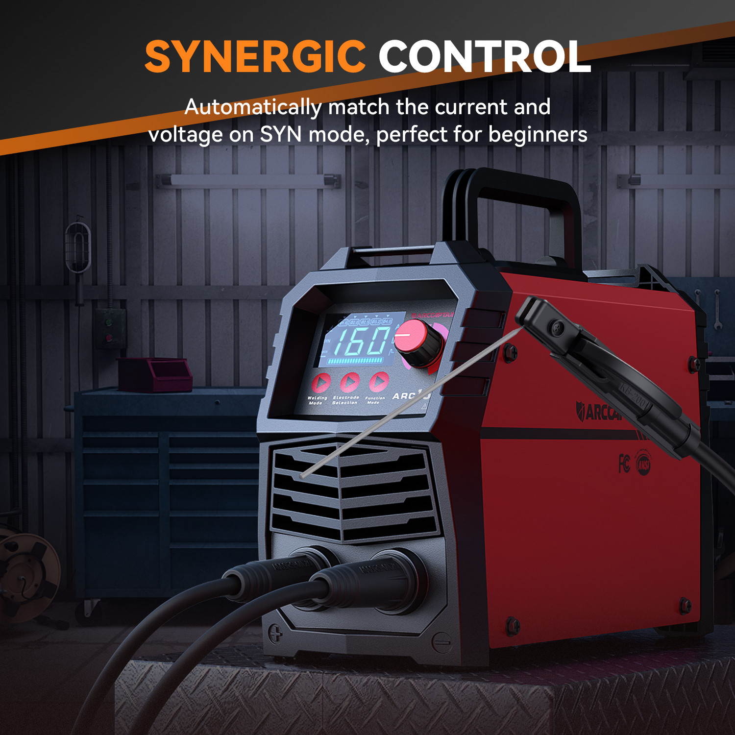 ARCCAPTAIN 160A ARC Lift TIG Welder 110V/220V Dual Voltage MMA Welding Machine