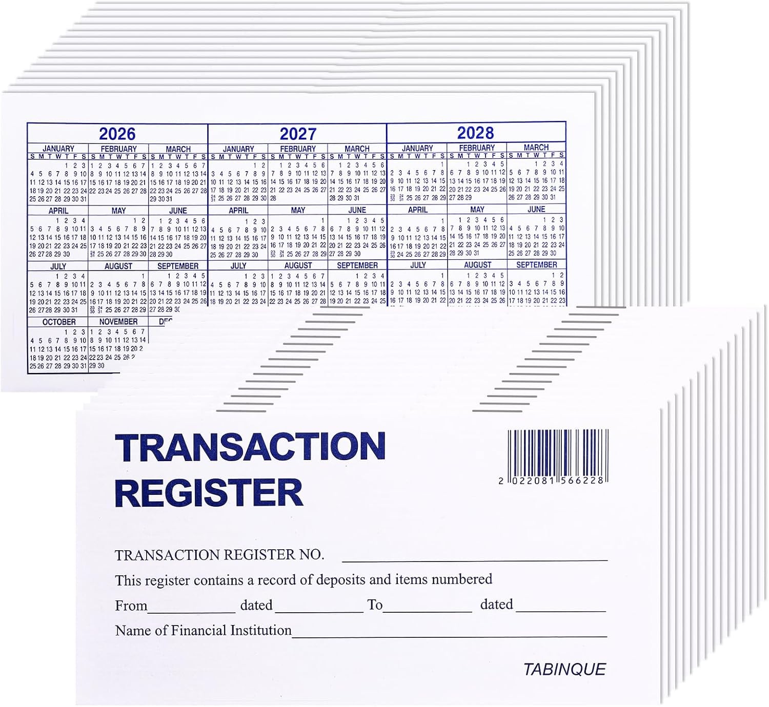 24PCS Check Registers For Personal Checkbook, Easy To Read Checkbook Register