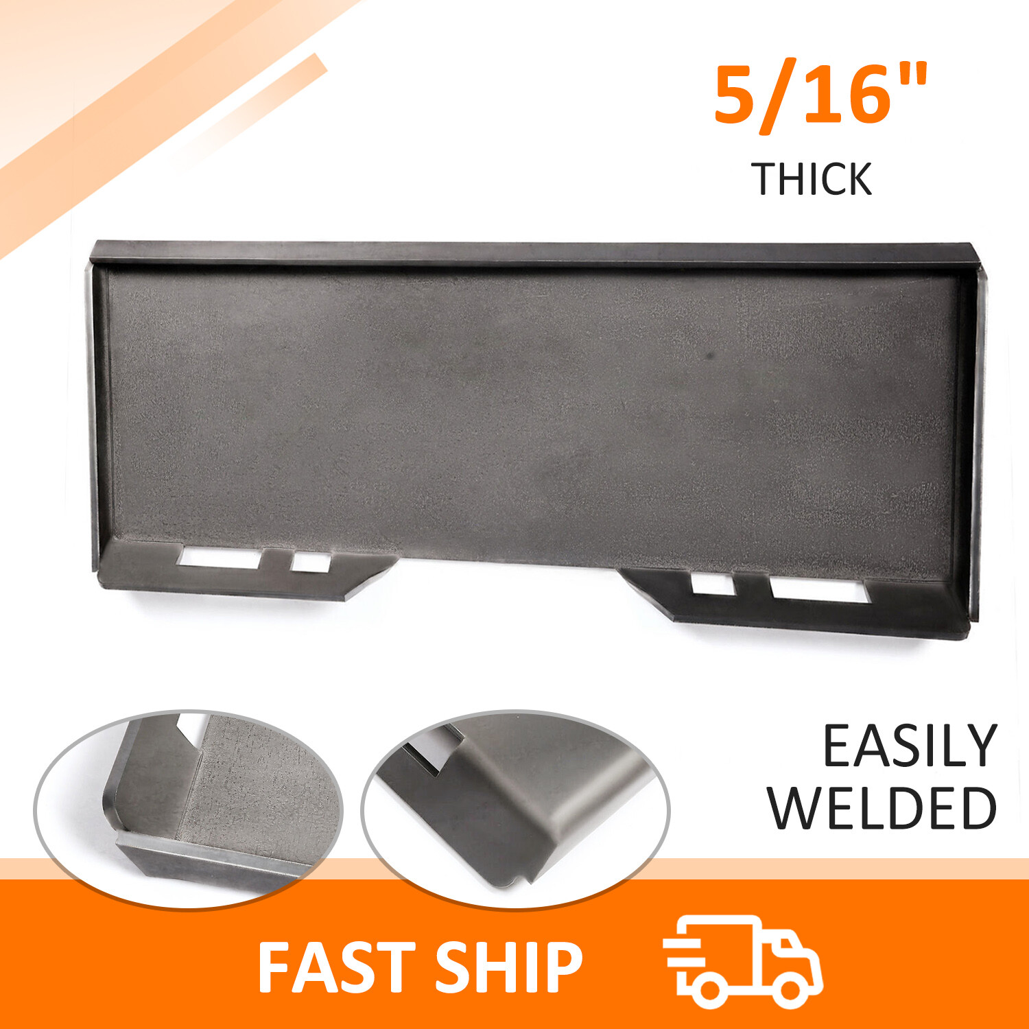 5/16″ Thick Steel Skid Steer Mount Plate Adapter Loader Quick Tach Attachment