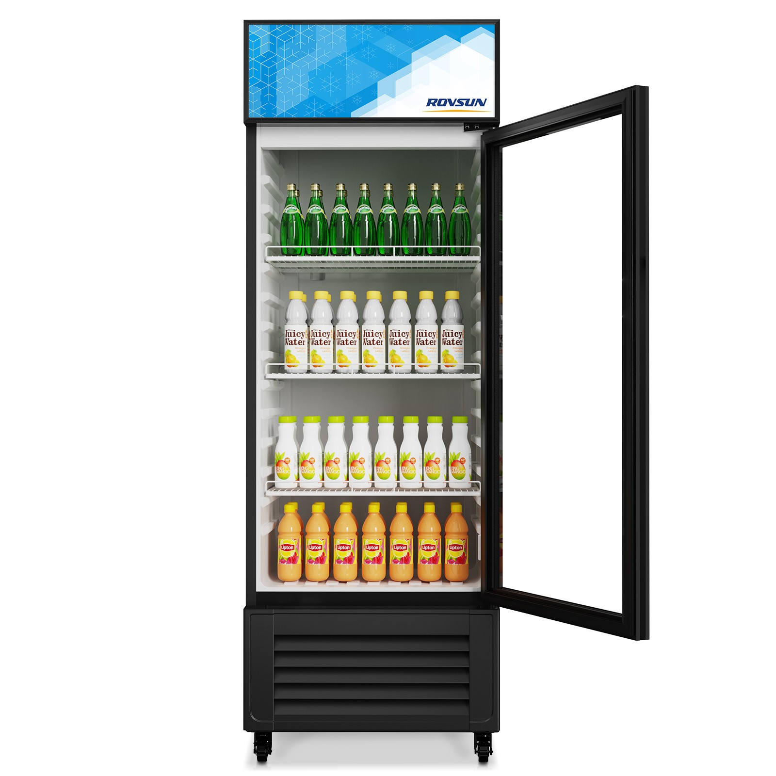 10 Cu.Ft. Commercial One Glass Door Display Upright Beverage Refrigerator Cooler