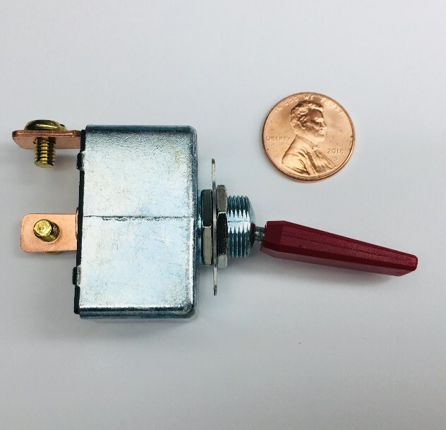 NEW High Current 50 Amp 12-14 Volt DC Automotive SPST Red Toggle On-Off Switch