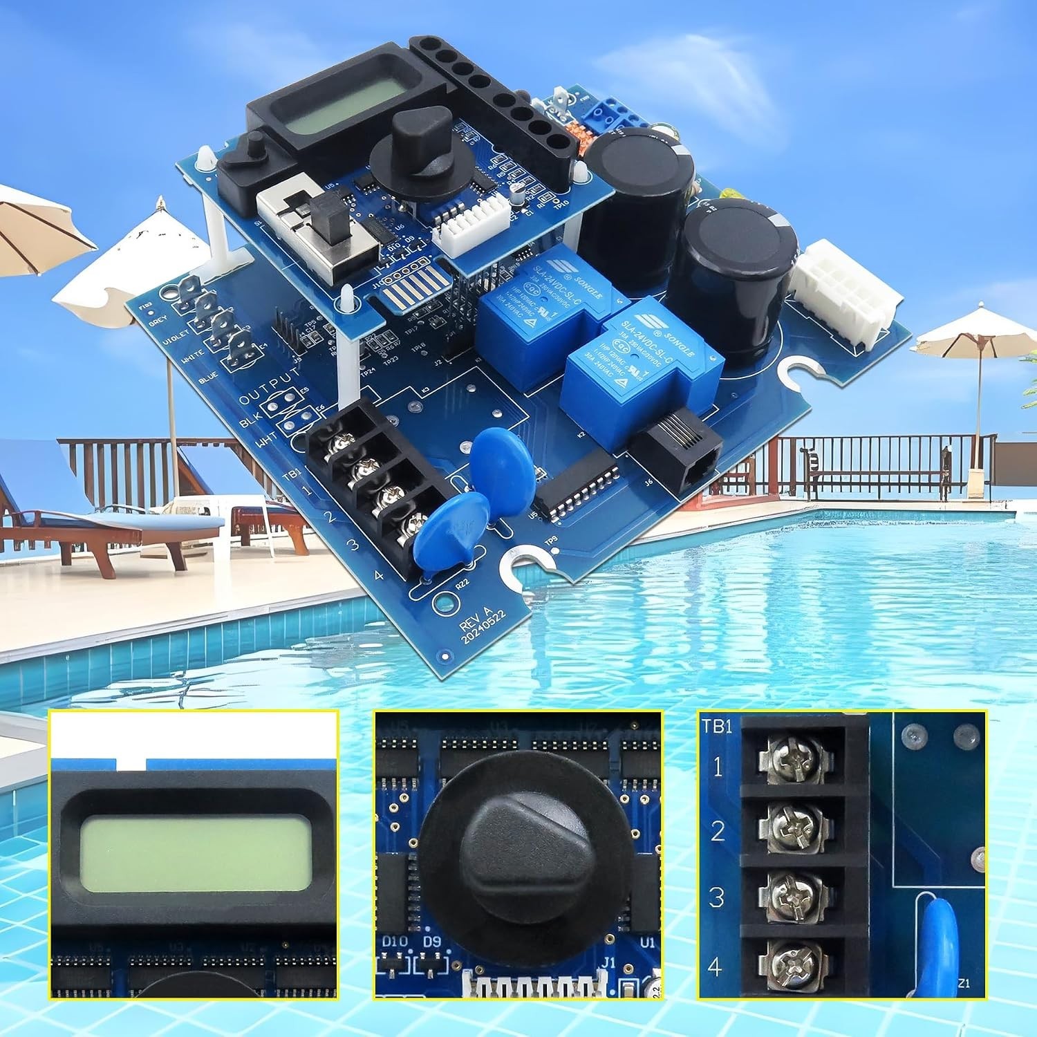 GLX-PCB-RITE Main & Display Circuit Board for Hayward Aqua Rite Salt Chlorine…