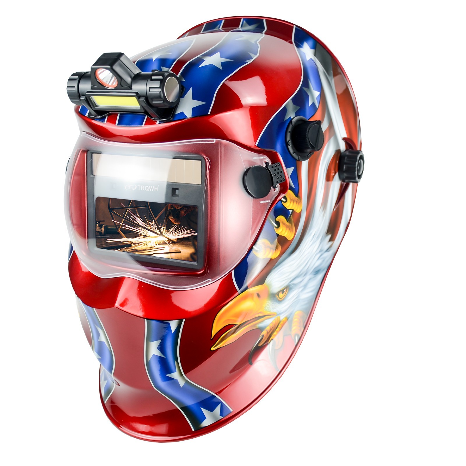 Solar Auto Darkening Welding Helmet/Hood, True Color 1/1/1/2 Clarity Grind Mode