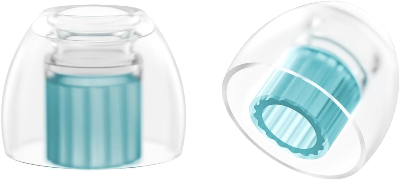 SpinFit W1 for IEM – MS – Patented Medical-Grade Silicone Ear Tips, Double W-