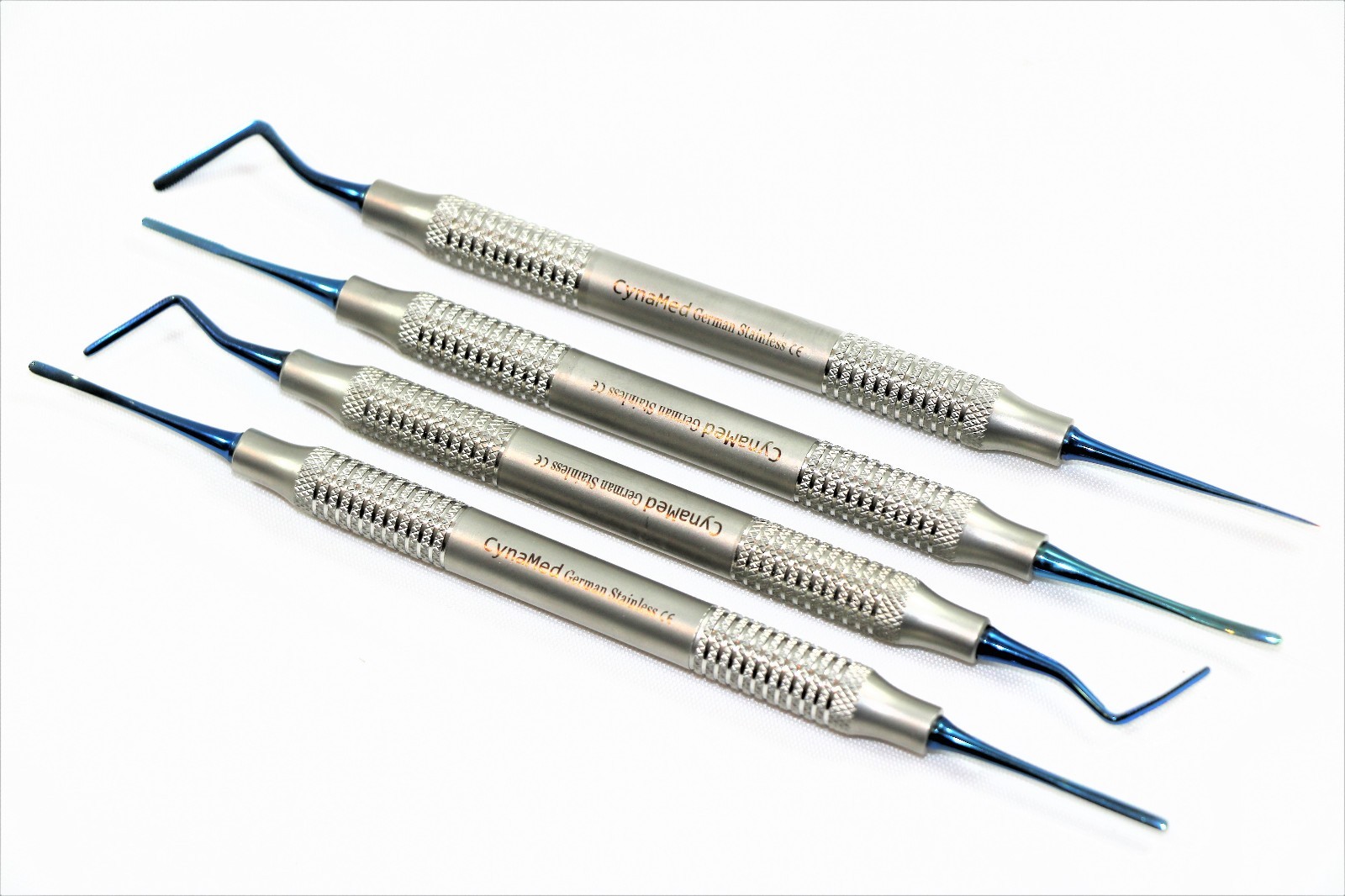 GERMAN Dental Composite Filling Instrument 4pc Set Precise Blue Tip Light Weight