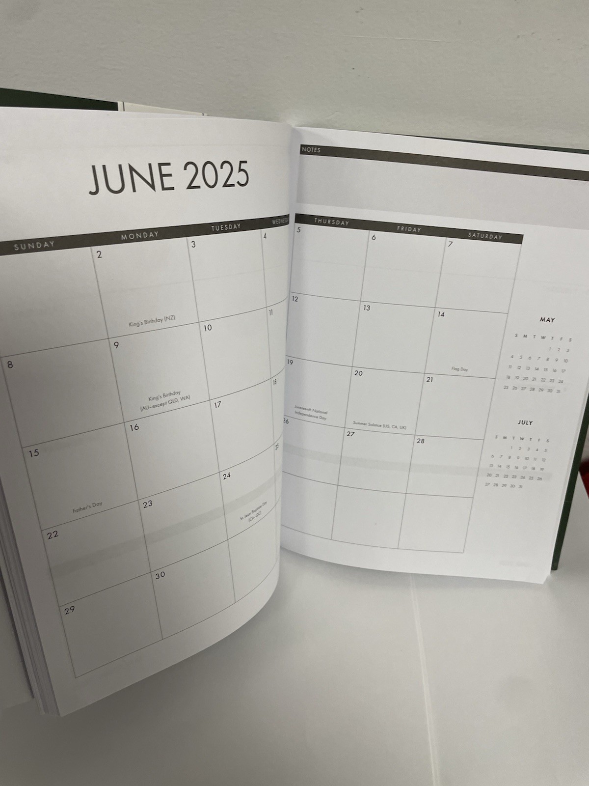Punch Studio 12 Months Green Floral 2025 Planner Monthly & Weekly Planner
