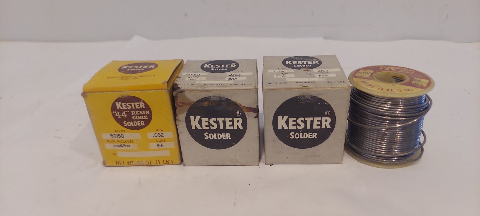 4 lbs of Vintage Kester 44 Resin Five Wire Solder 50/50 .062 Diameter