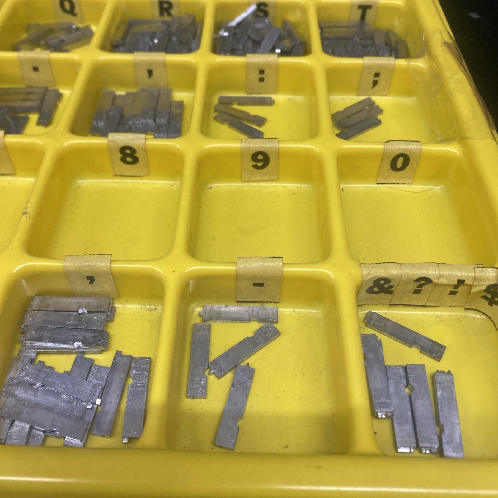 Warner Rubber Stamping Matrices 14S Large Lot 3.75 Lbs Lower Case