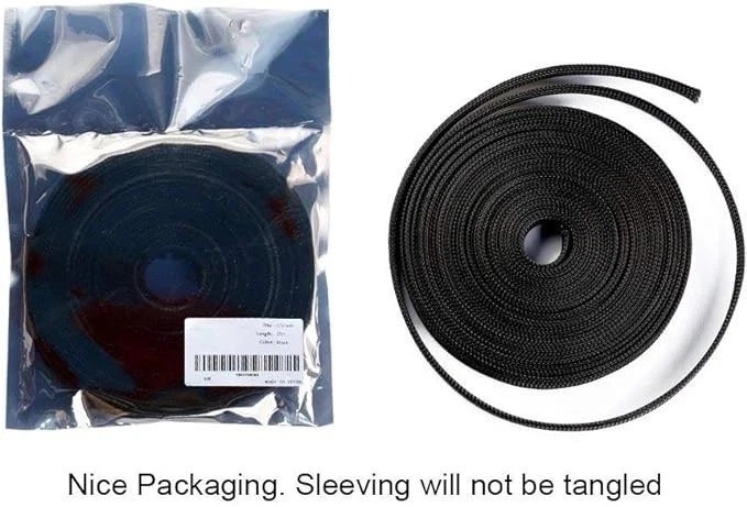 50FT Cord Protector Wire Loom Cable Sleeve Split Tubing Self Wrap Management LOT