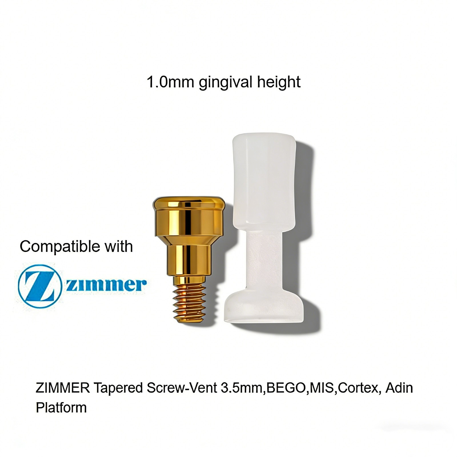 Zest Locator Abutment for ZimVie Zimmer TSV3.5mm Internal Hex Dental Overdenture
