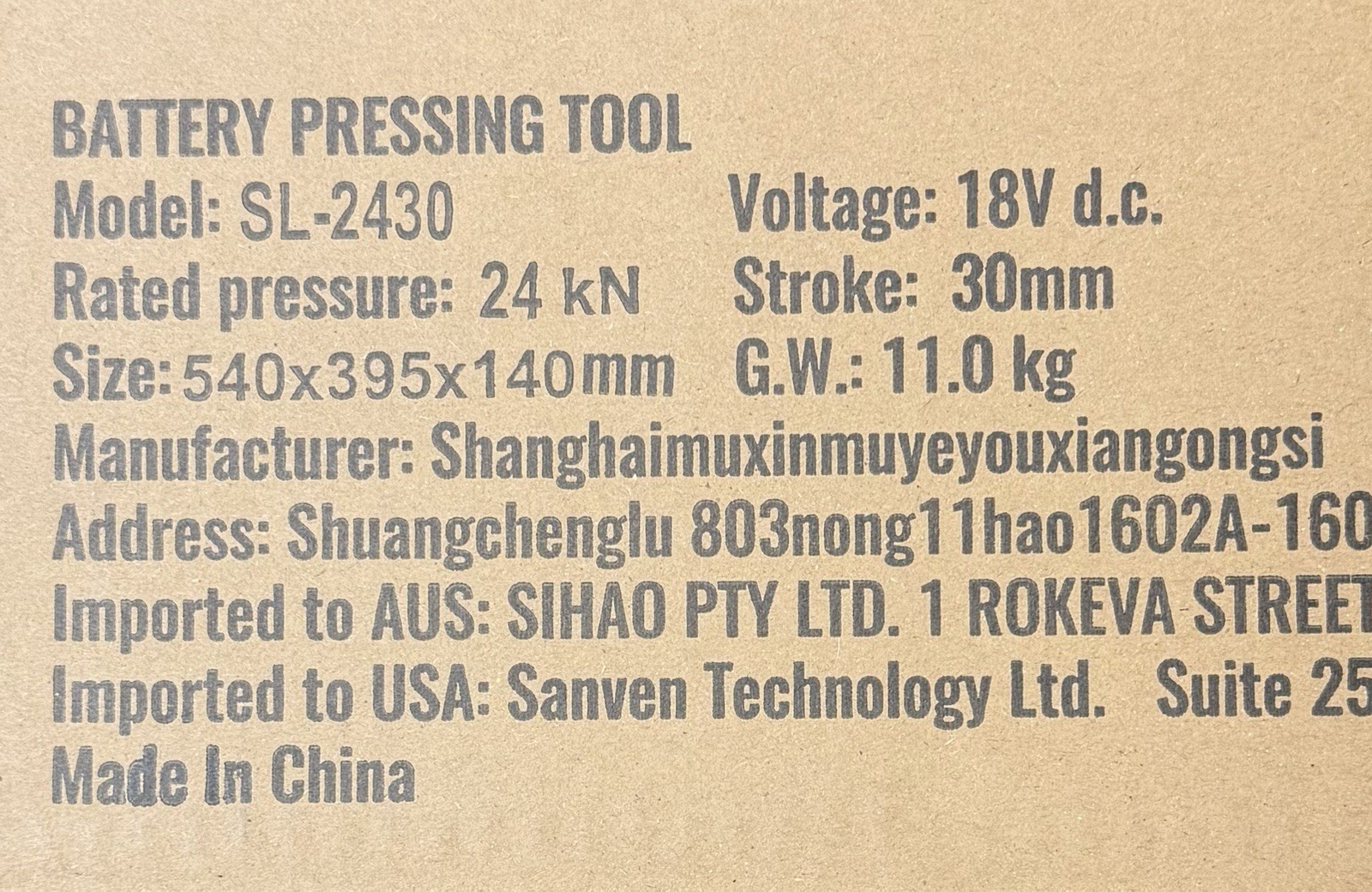 VEVOR Press Tool 18V Electric Pipe Crimping Tool Copper Pipe 24KN 3 Jaws SL-2430