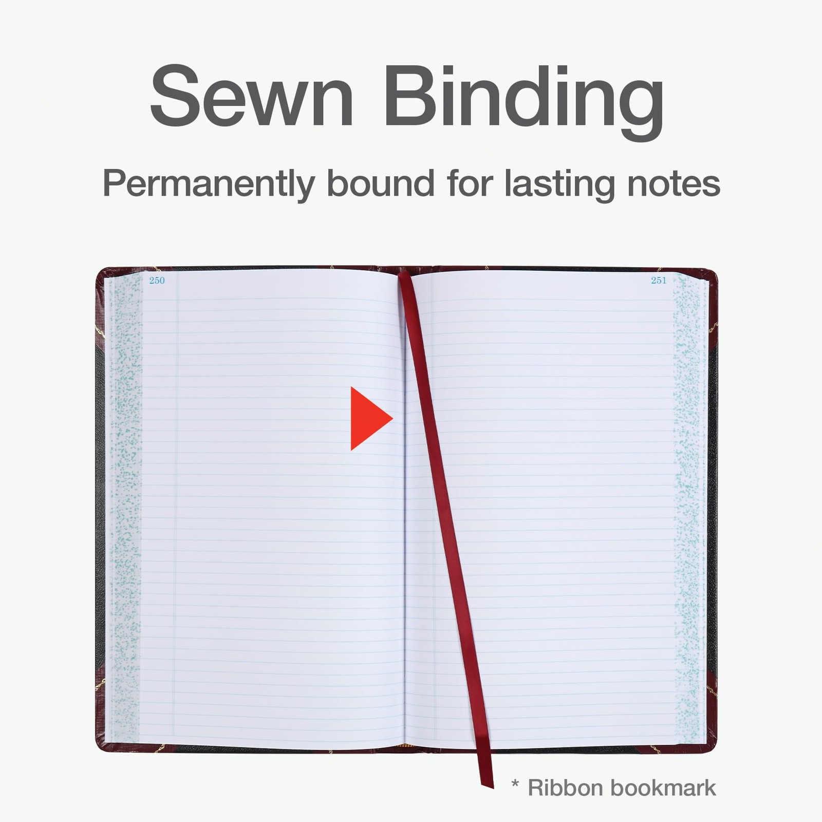 Boorum Pease 9 Series Account Book – Record Ruled, Smyth-Sewn Acid-Free 500