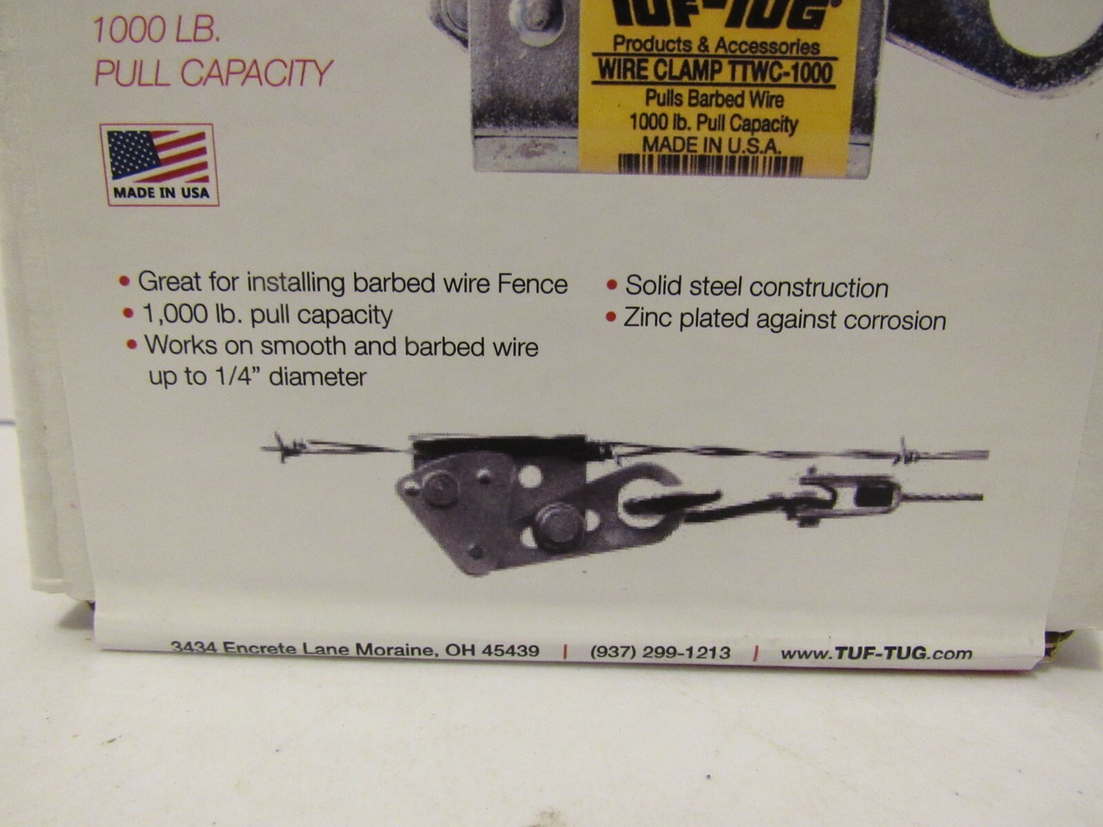 Tuf-Tug TTWC-1000 Fence Wire Clamp 1000 LB Pull Capacity