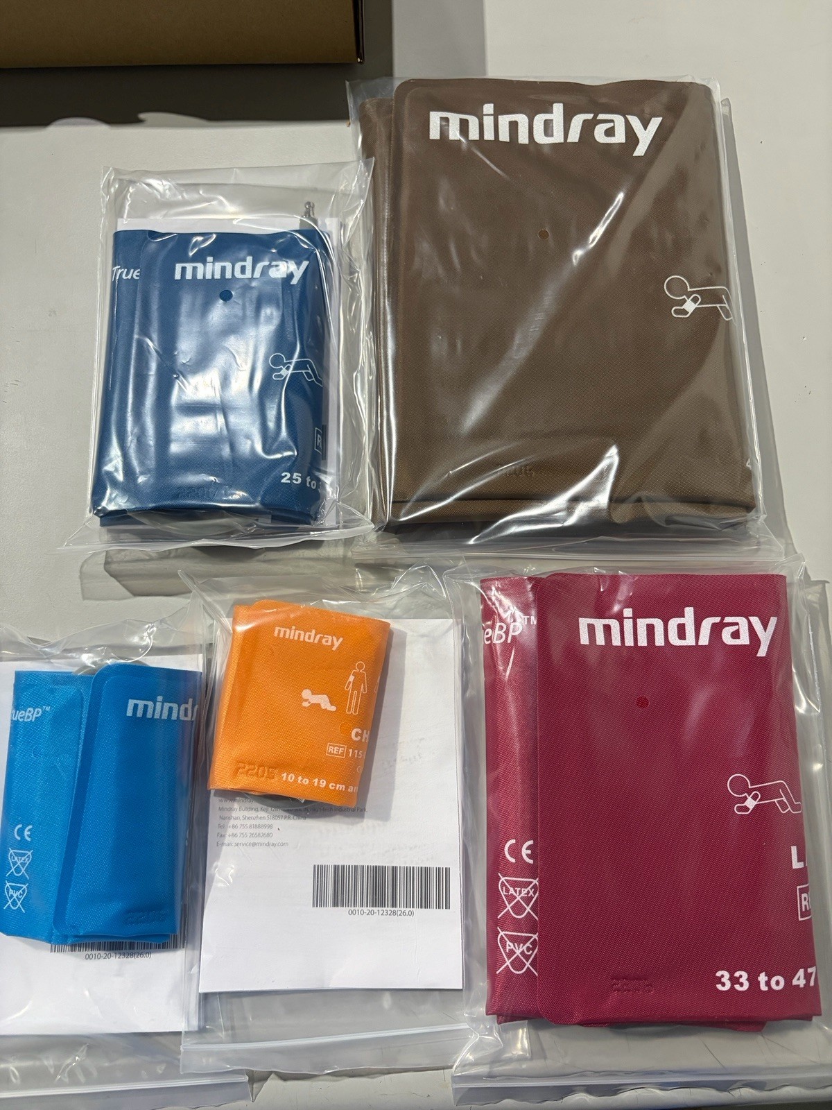 Mindray 115-031807-00 Reusable Blood Pressure Cuff Starter Kit – 5 Sizes