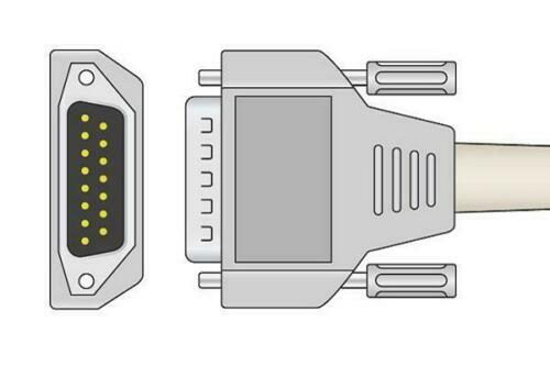 Fit For Nihon Kohden 10-Lead ECG EKG Cable with Banana 4.0 Plug 15Pin 1350 1350A