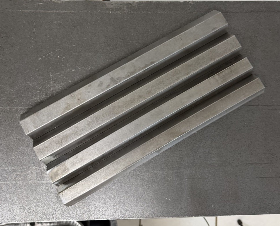 12L14 Steel Hex Bar Stock Assortment 4 Pcs CNC Lathe Machining Rods