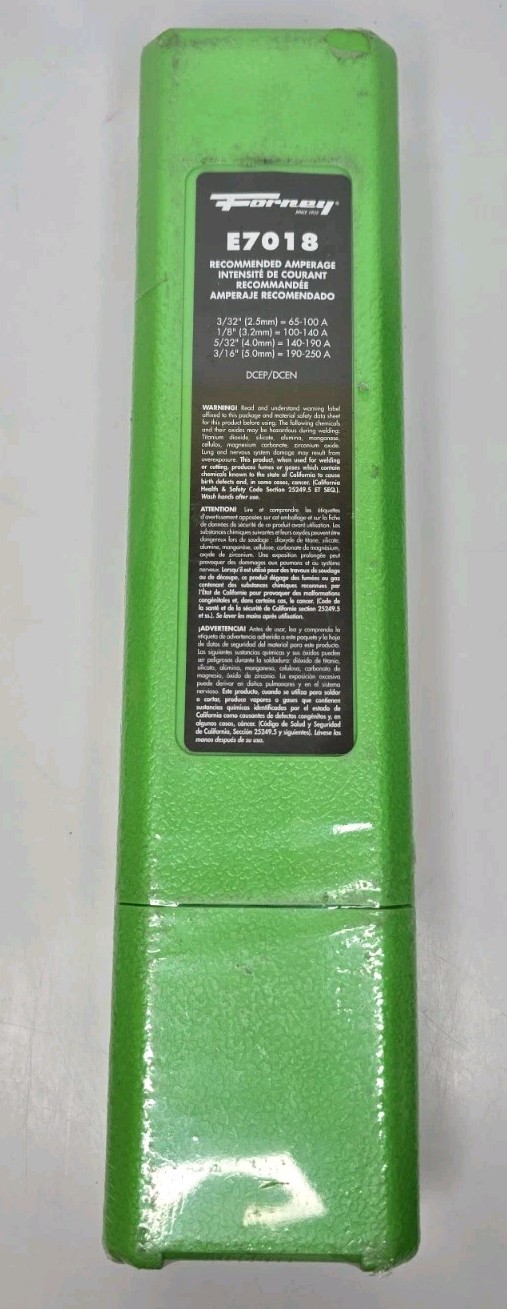 FORNEY 30905 E7018 Welding Rod 5/32inch 5 lb. LOW-HYDROGEN PREMIUM ELECTRODE