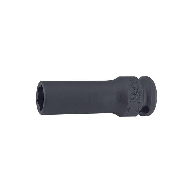 Ko-ken 13301X-15 3/8 Sq. Dr. Socket 15mm 6 point Length 50mm Thin walled Black