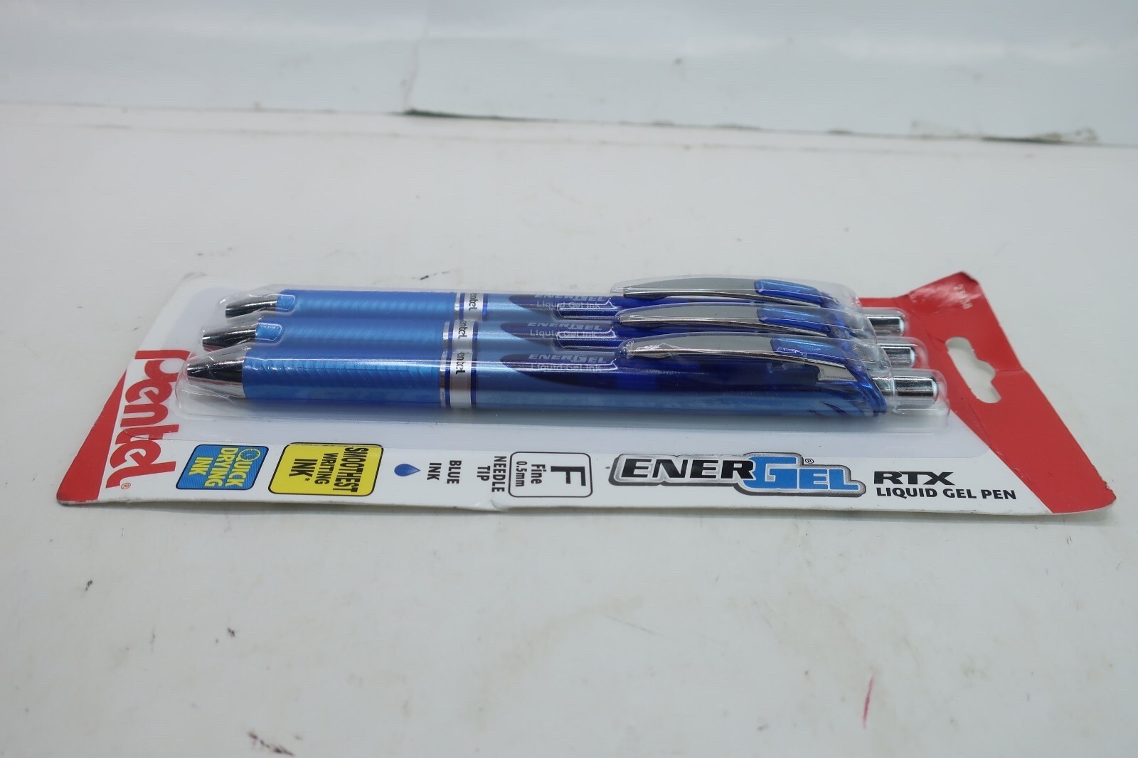 Pentel EnerGel RTX 3 PACK Liquid Gel Pens 0.5mm Fine – Needle Tip – Blue Ink