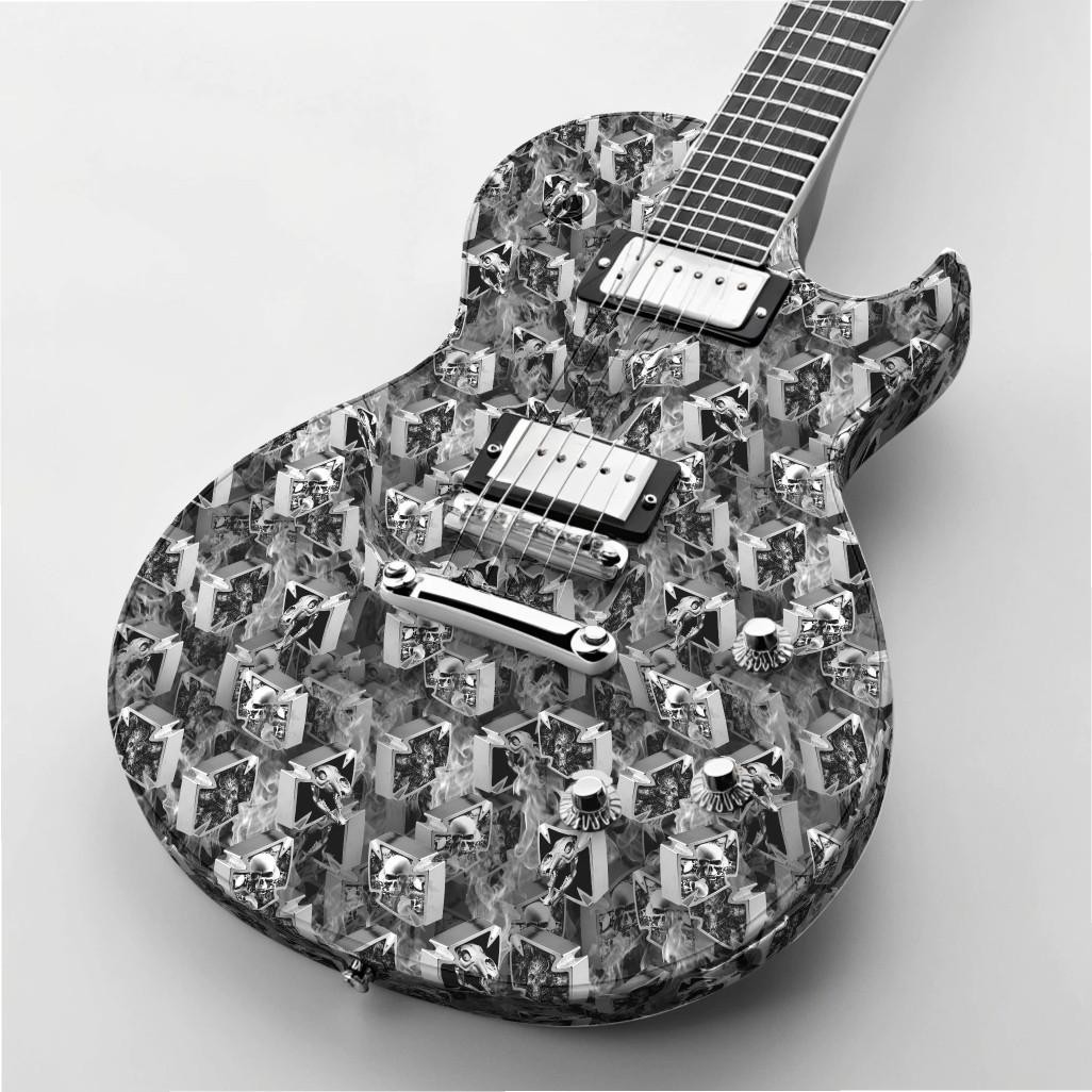 Iron Cross Skulls 24 – 16″ x 48″ Hydrographic Film Hydro Dipping