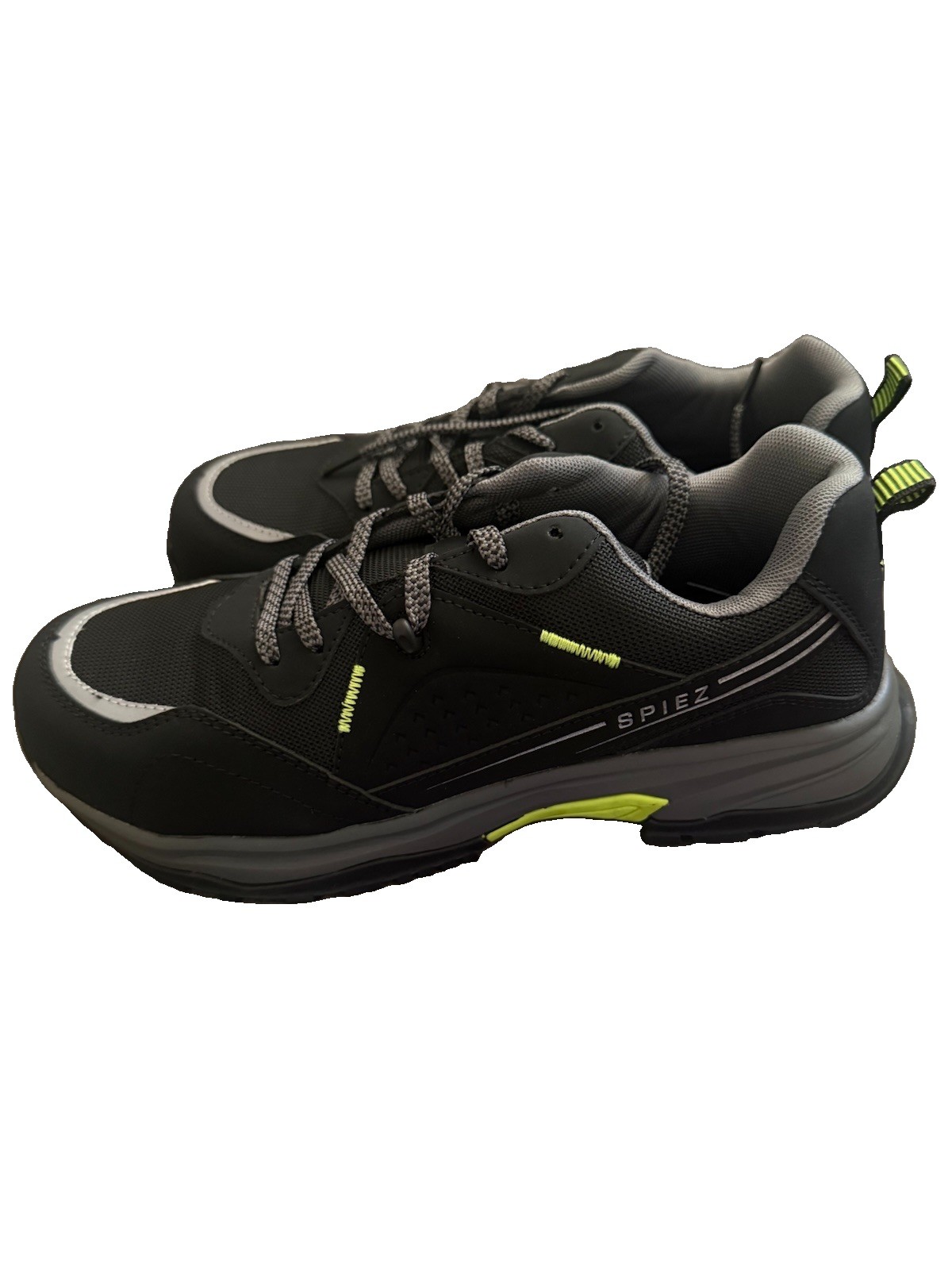 SPIEZ Men’s Composite Toe Safety Shoes – Size 10 Men Black Color