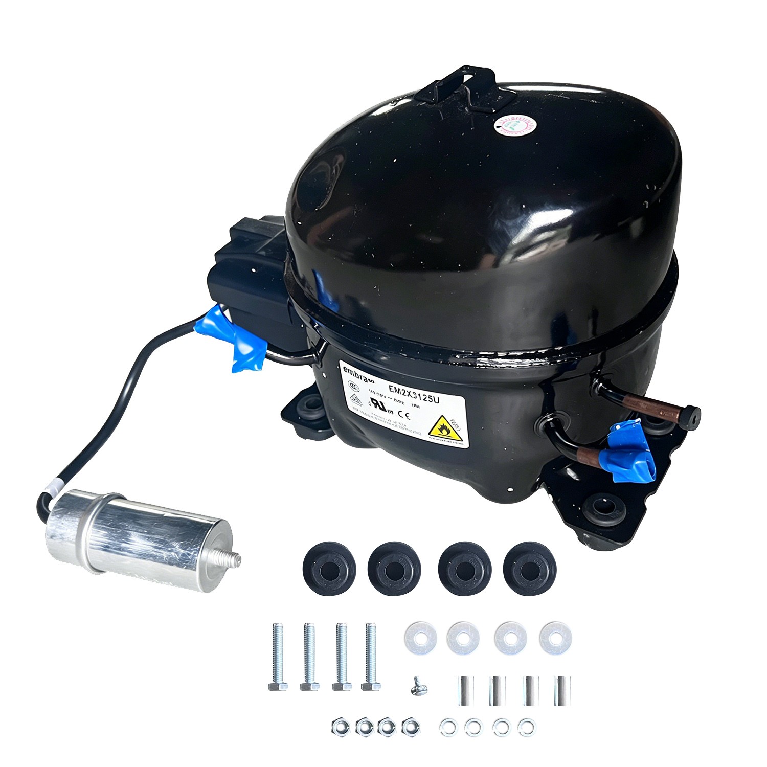 For Embraco Thermally Protected Compressor 115-127V 60 Hz 1PH EM2X3125U New