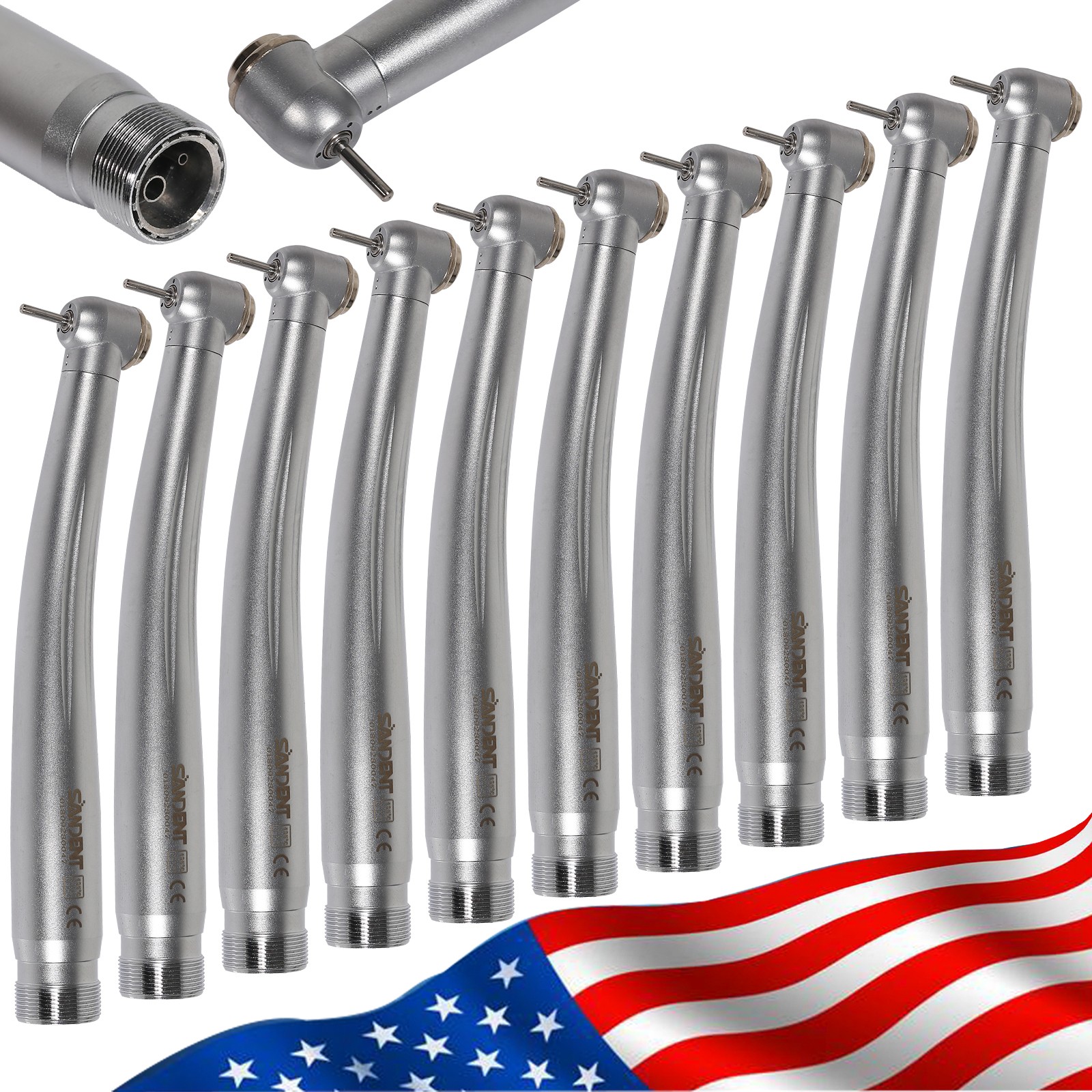 10X NSK PANA MAX Style Dental High Speed Handpiece Push Button 2 Holes Borden