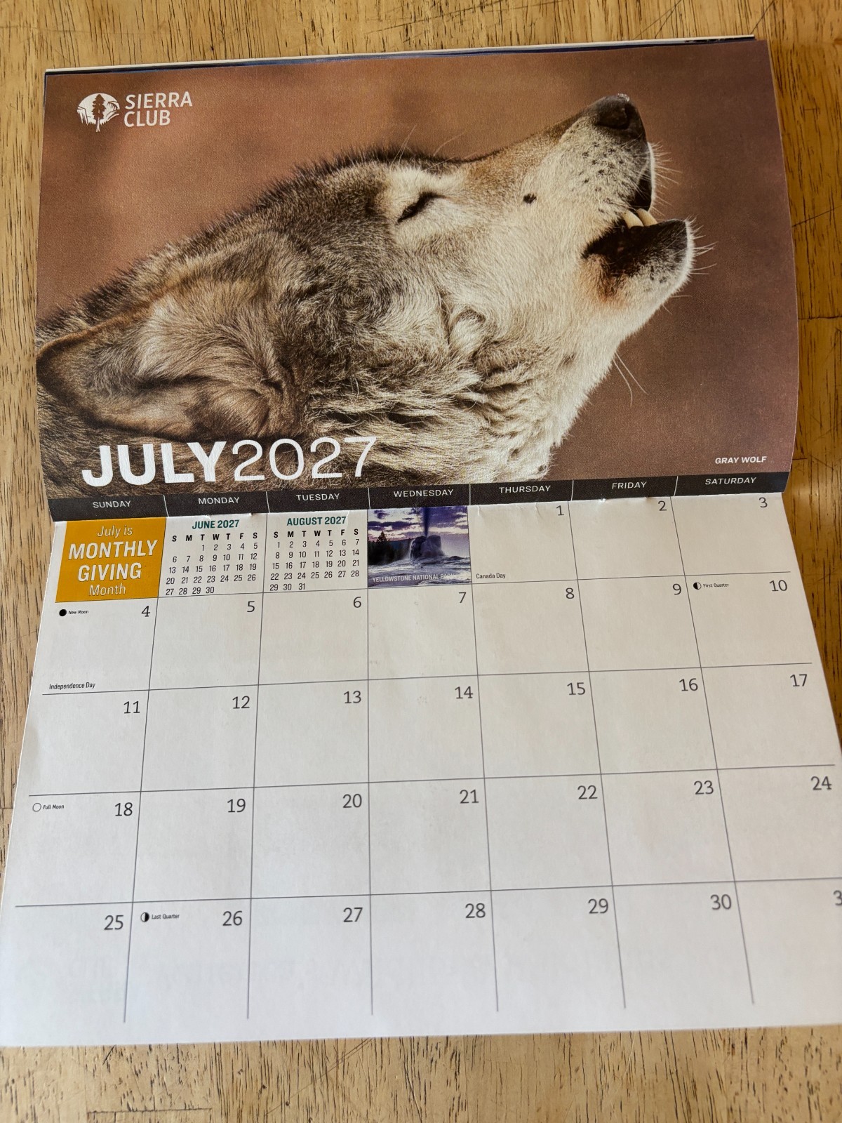 Sierra Club – Wildlife & Wetlands -2026-2027 Small ACADEMIC Calendar – 12 Months