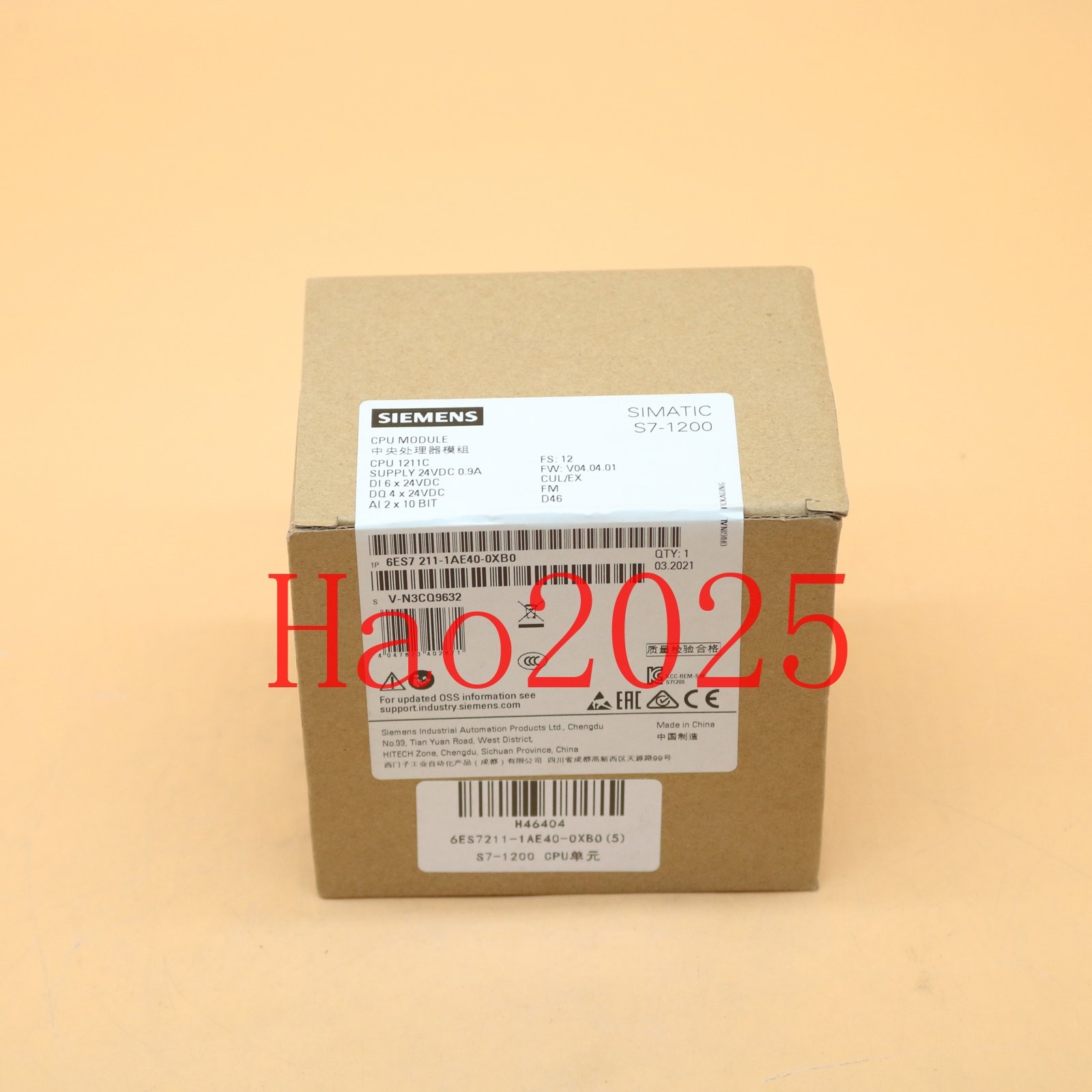 1PC New Siemens PLC Module 6ES7 211-1AE40-0XB0 6ES7 211-1AE40-0XB0 FAST SHIP