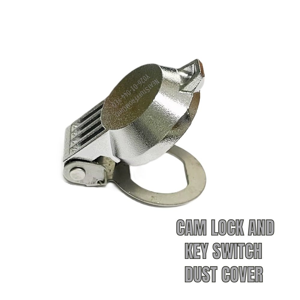 CAM LOCK DUST COVER – KEY SWITCH COVER, WEATHER RESISTANT, METAL, ZINC PLATED