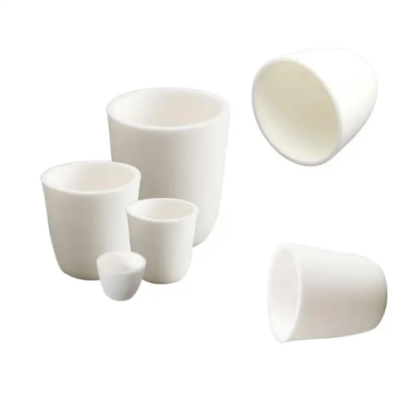 5-1000ml Alumina Crucible 99% Alumina Ash Crucible Without Cover for Experiment
