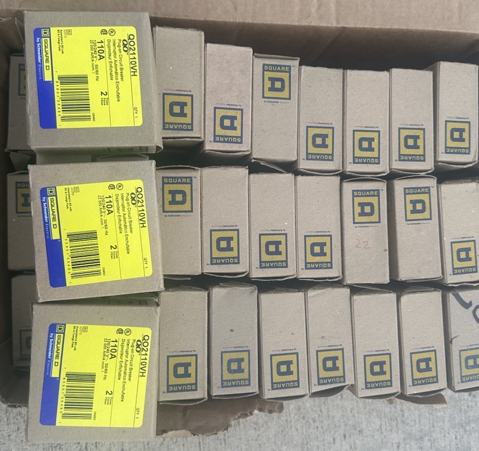 Brand New in Box Square D QO2110VH Circuit Breaker 110A 2-Pole 120/240v