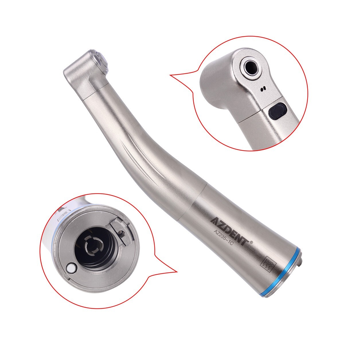AZDENT Dental Surgical 1:1 Electric LED Low Speed Contra Angle Handpiece USA