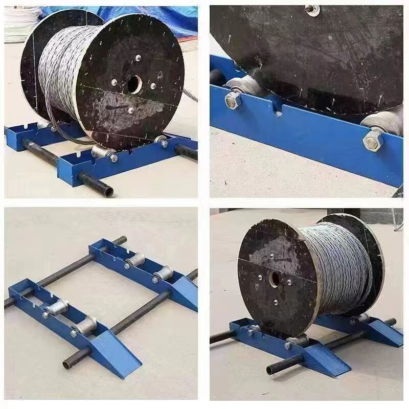 Heavy Duty Cable Drum Roller Stand Cable Reel Dispenser for reels 11.8-47.2″ OD