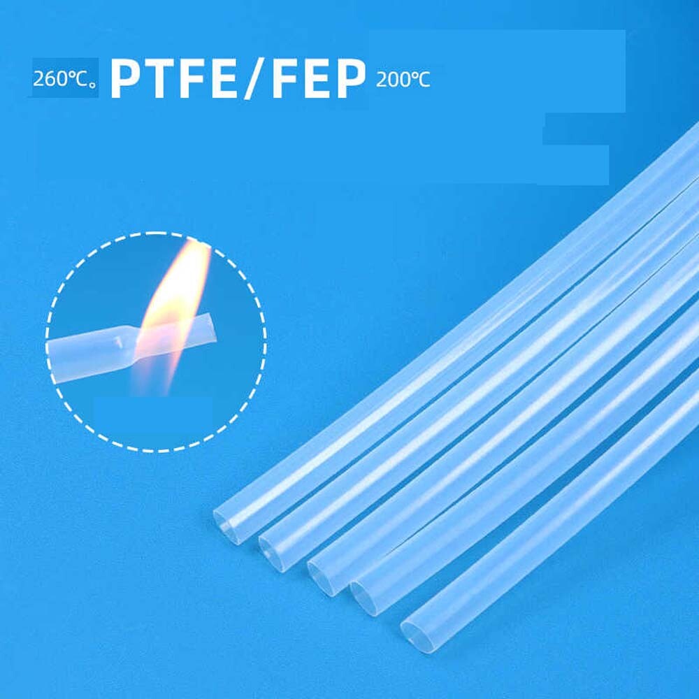 PTFE Heat Shrink Tubing Insulation Tube Flexibl Cable Wrap Sleeve 0.5mm – 40mm