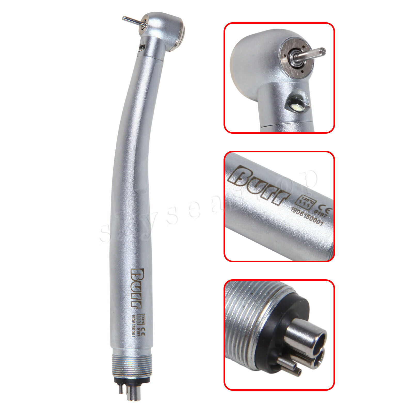 Pieza de mano LED turbina alta velocidad fibra óptica dental for NSK 4 Holes M4