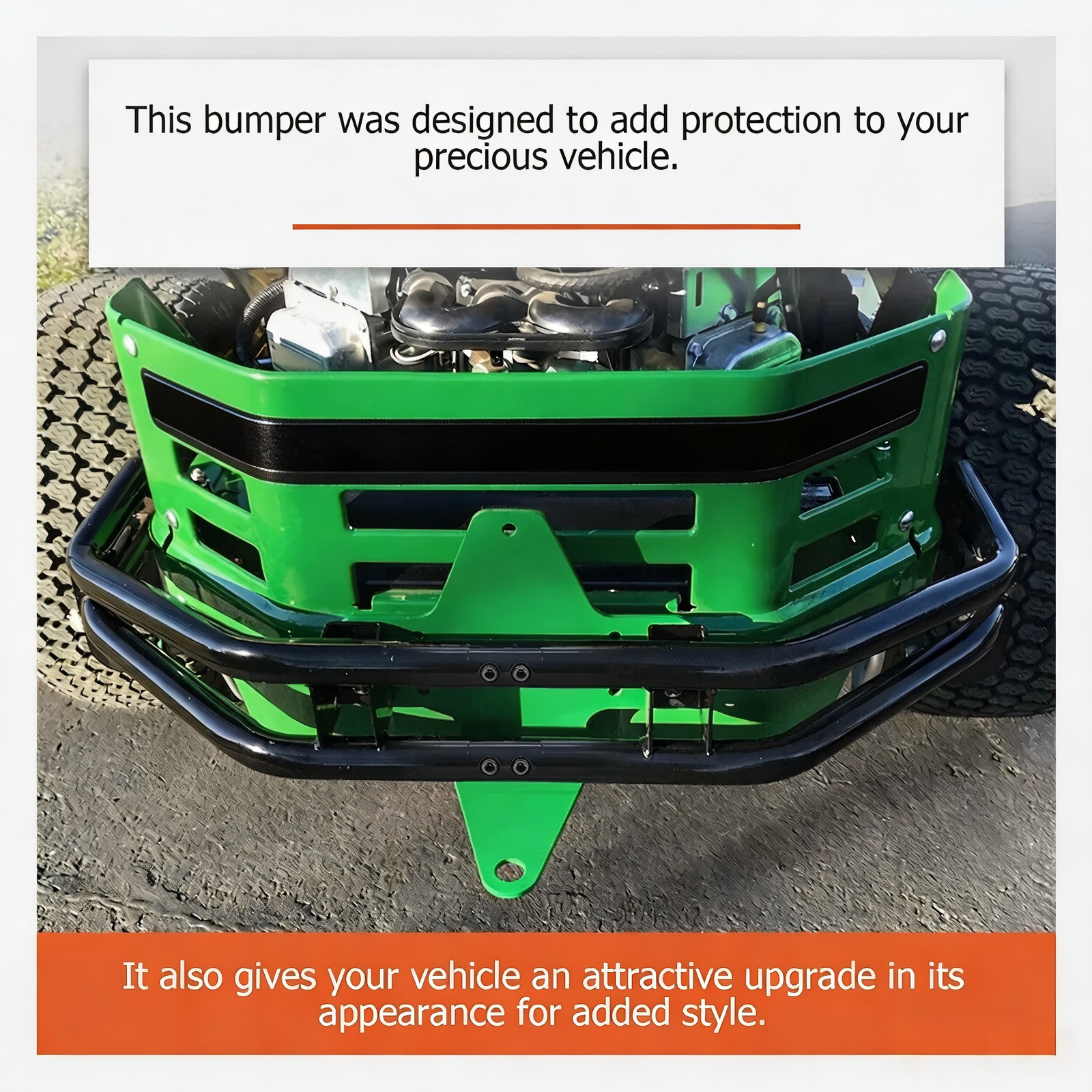 For John Deere Z235, Z255, Z335E, Z355E Rear Bumper Bar w/ Hitch Kit