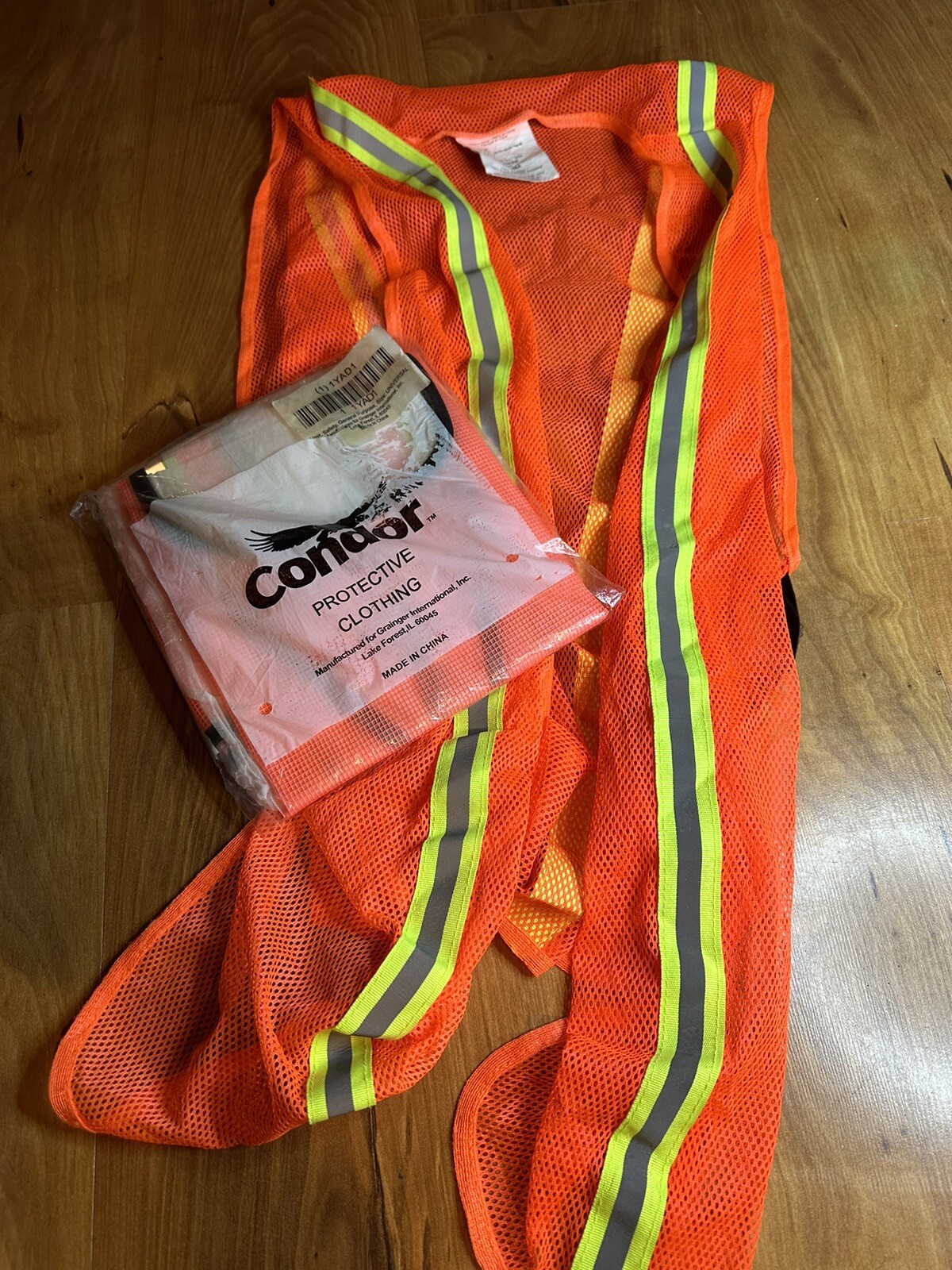 Universal Mesh Safety Vest Lot Hi-Visibility Orange Reflective Work