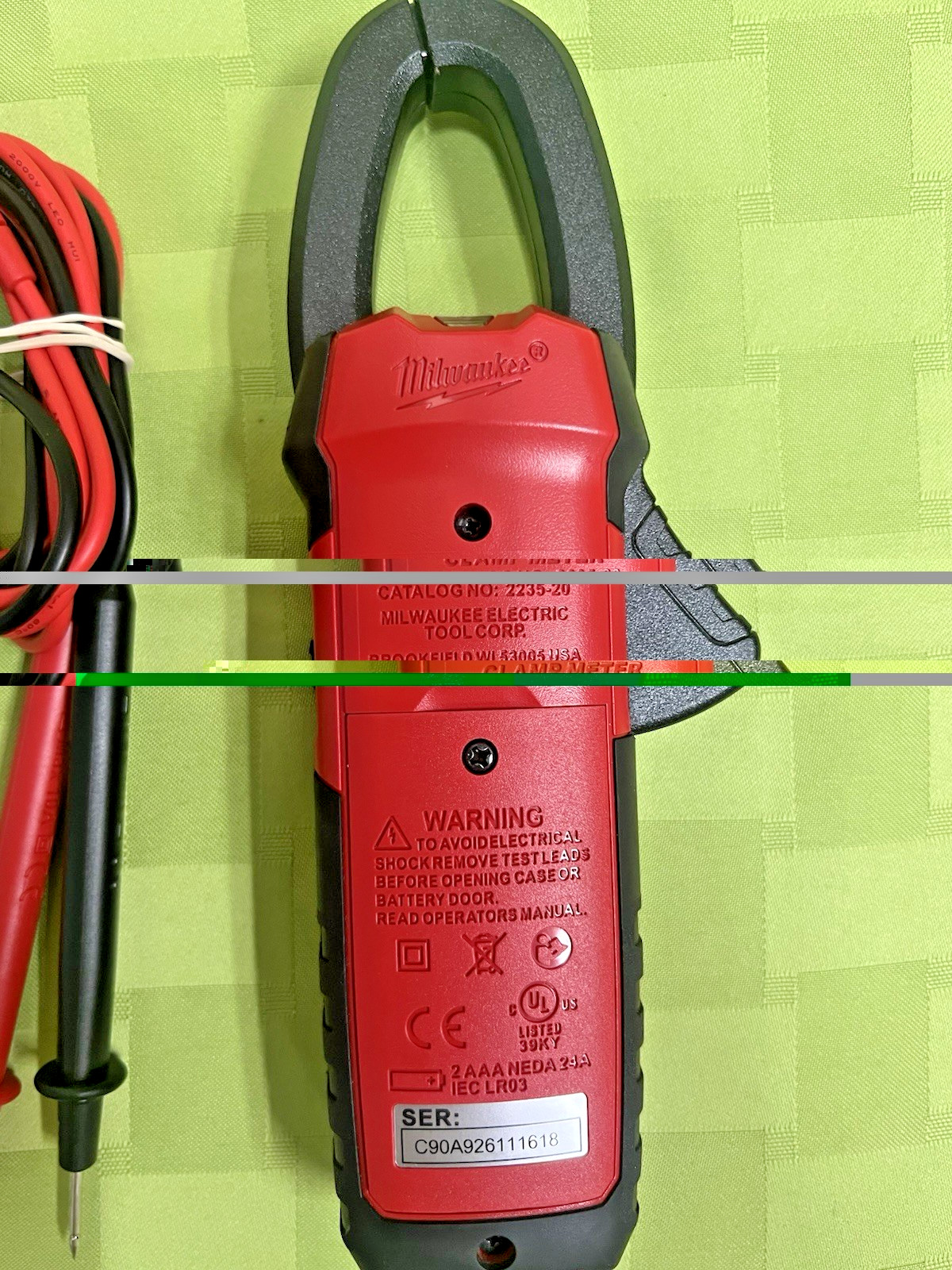 MINT Milwaukee CAT III 600V True RMS 400 Amp Clamp Meter RED Model 2235-20
