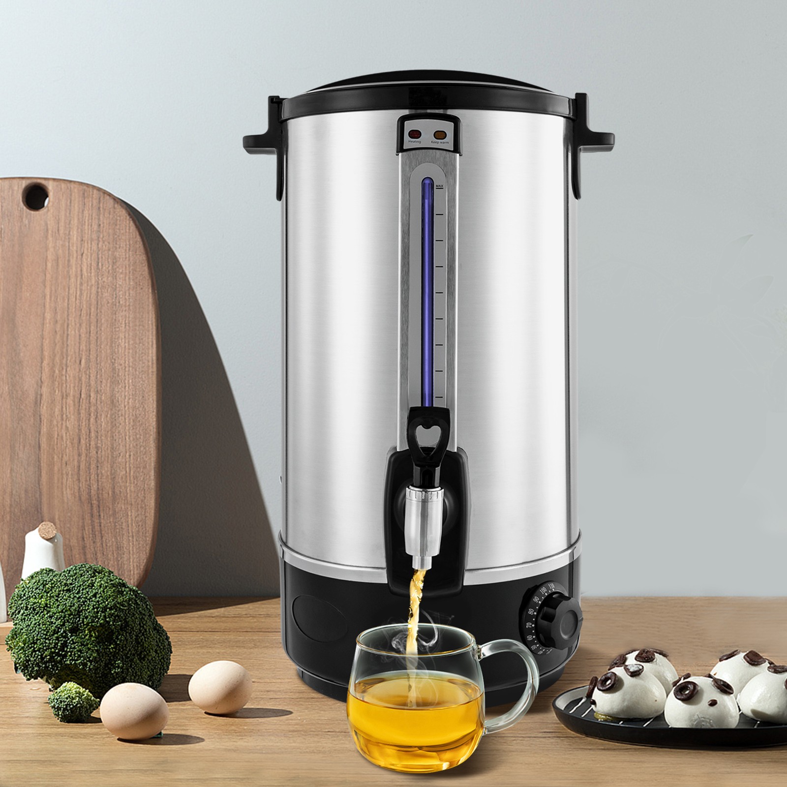 20L Commercial Eletric Hot Water Dispenser Countertop Water Boiler 110V