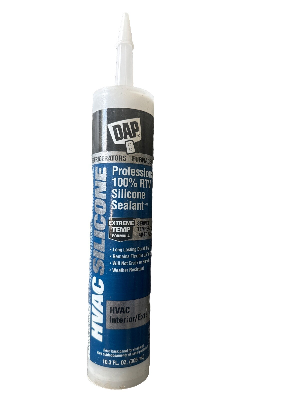 DAP HVAC Silicone Clear 100% RTV Silicone HVAC Sealant 10.3 oz