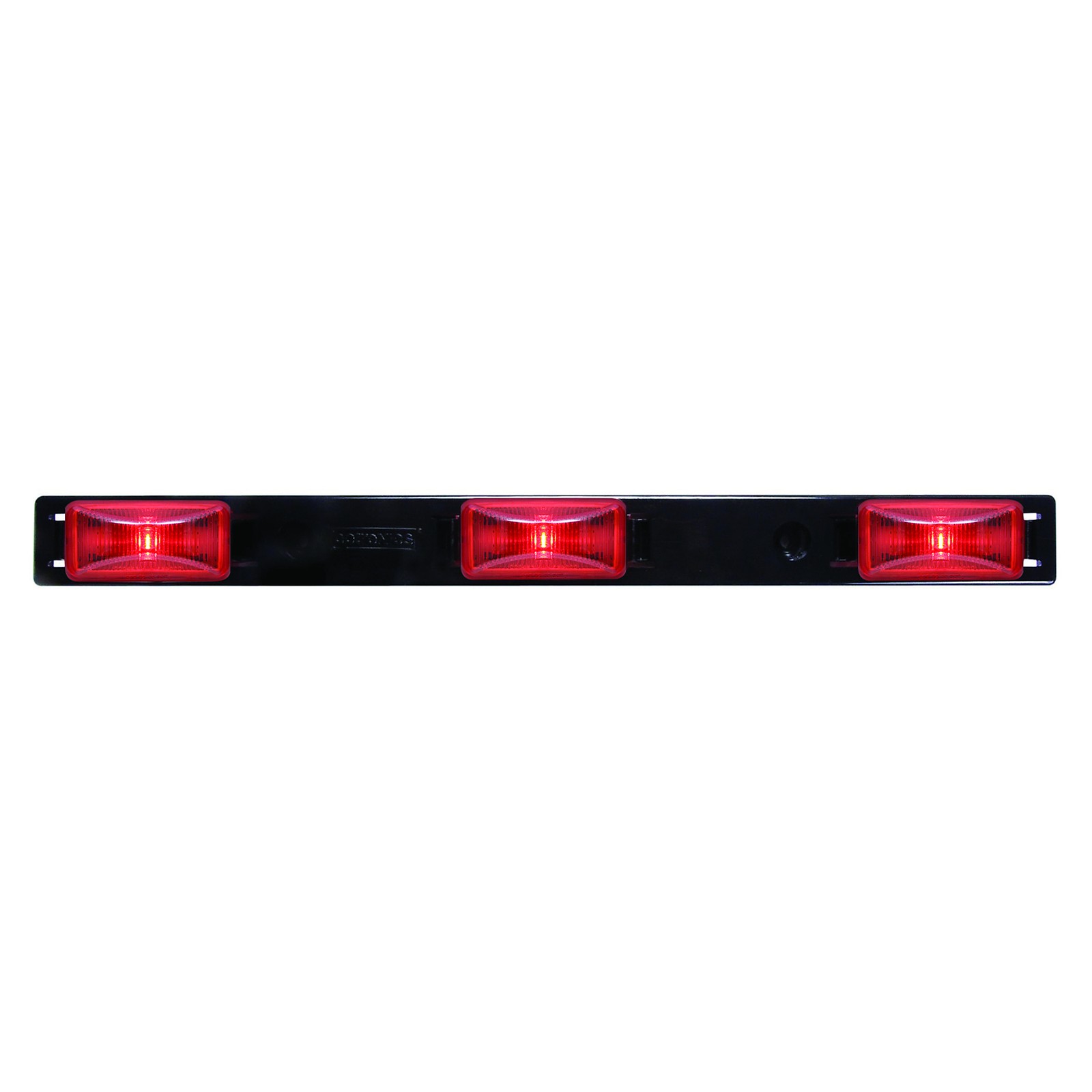 3-LED RED IDENTIFICATION LIGHT BAR WITH BLACK BASE