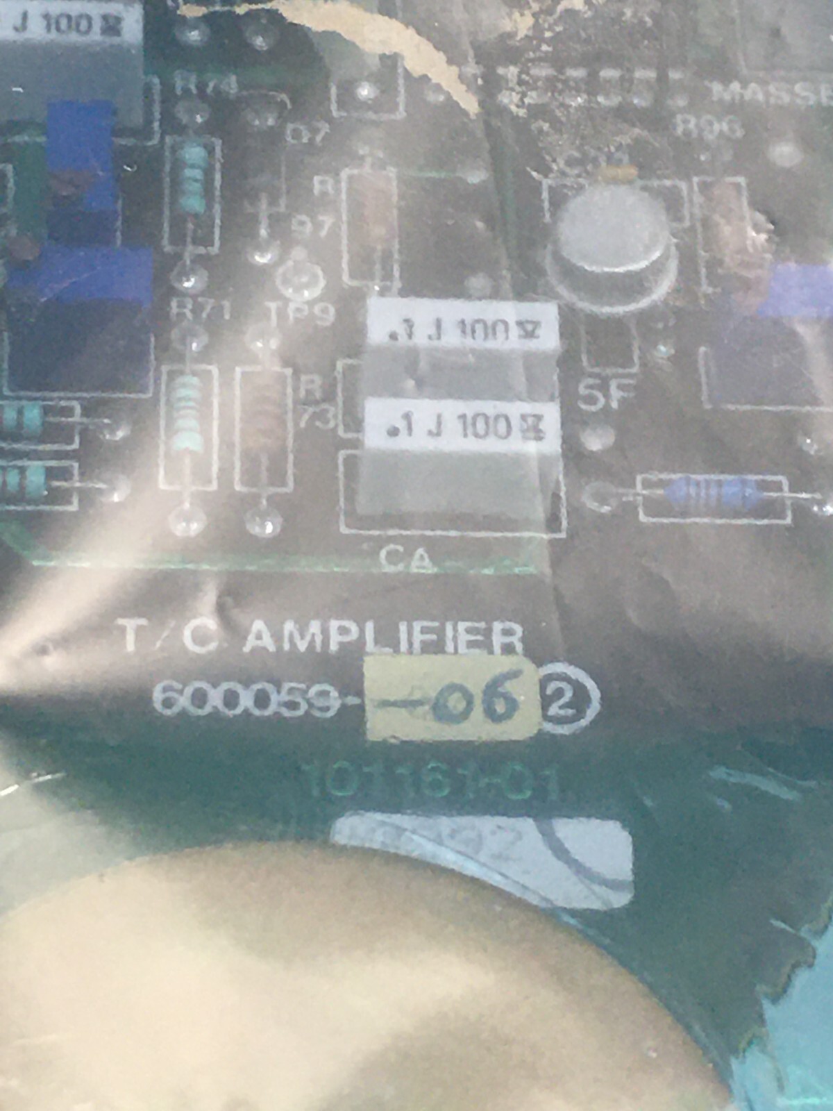 SVG Thermco 600059-06 T/C Amplifier PCB, 101161-01, 121182