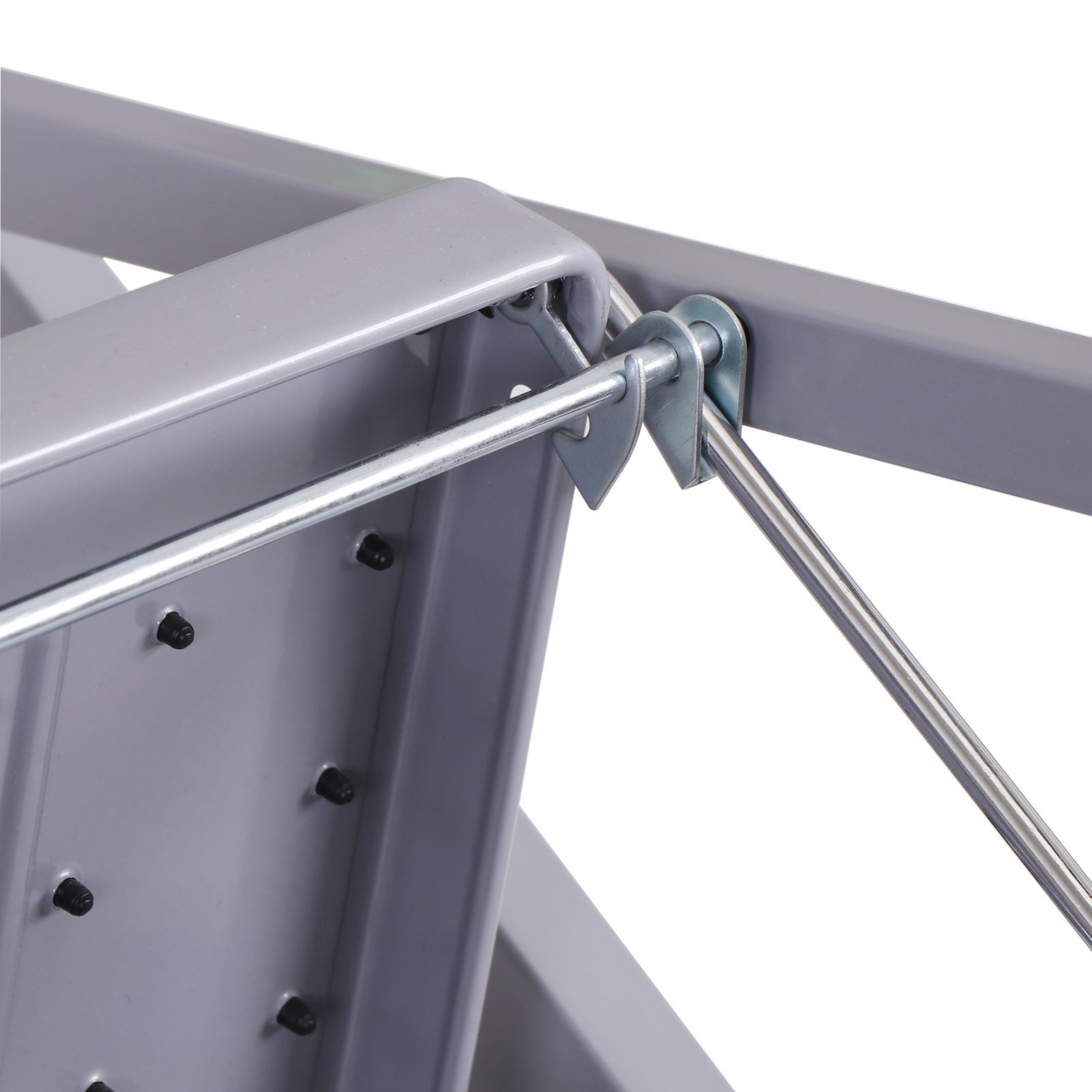 2 Step Ladder w/Anti-Slip Pedal Convenient Handgrip for Home Daily Use Gray