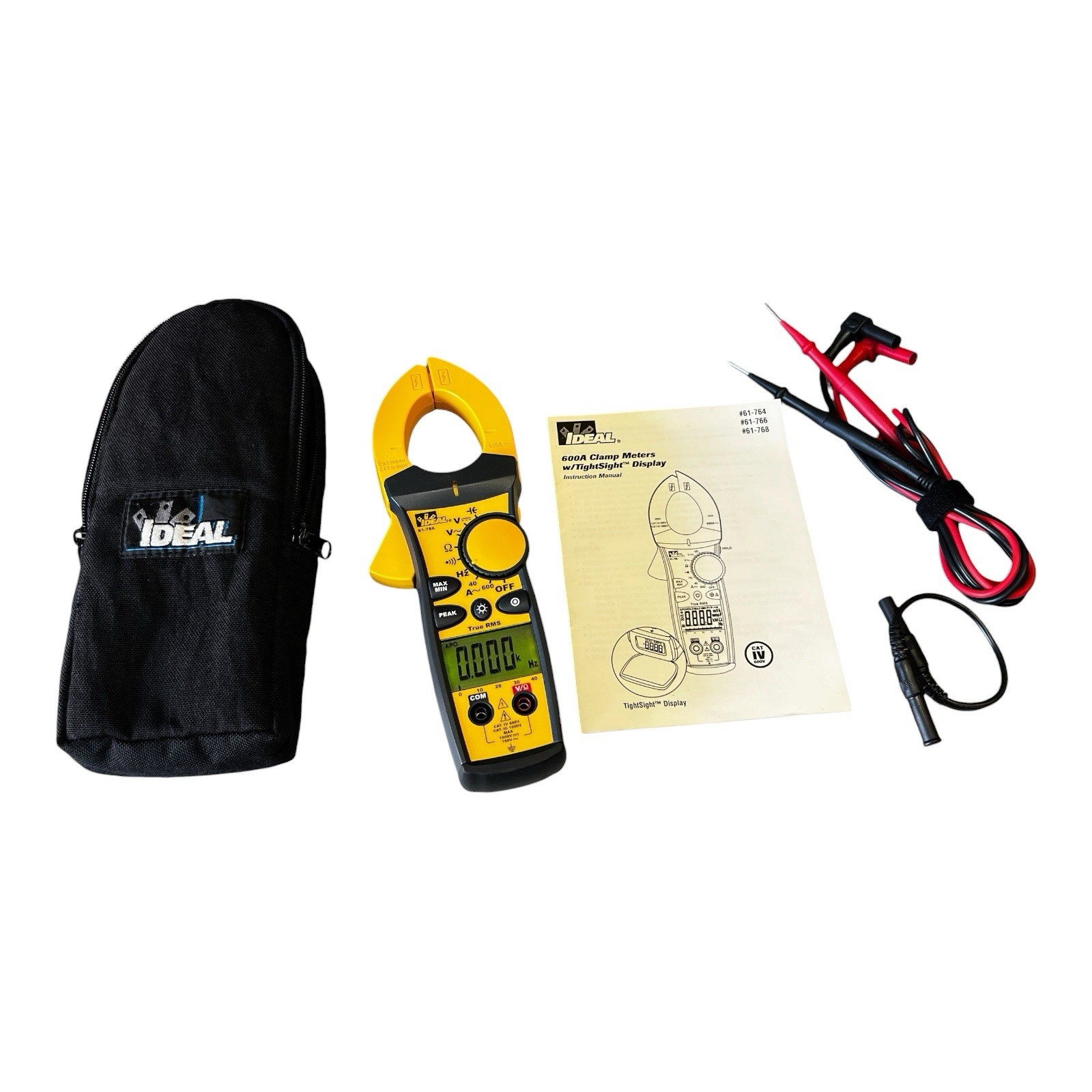 Ideal 61-766 660 Amp 750 VAC 1000 VDC TightSight™ TrueRMS Continuity Clamp Meter
