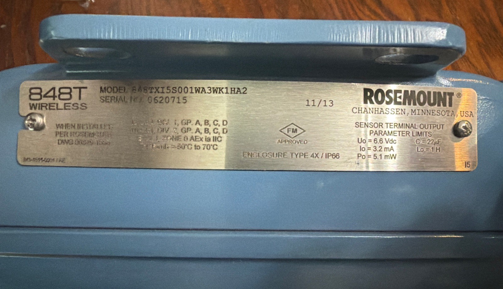 Rosemount 848T Wireless Temperature Transmitter 848TXN5S002WA3WK1B6HA1C1F5C4Q4