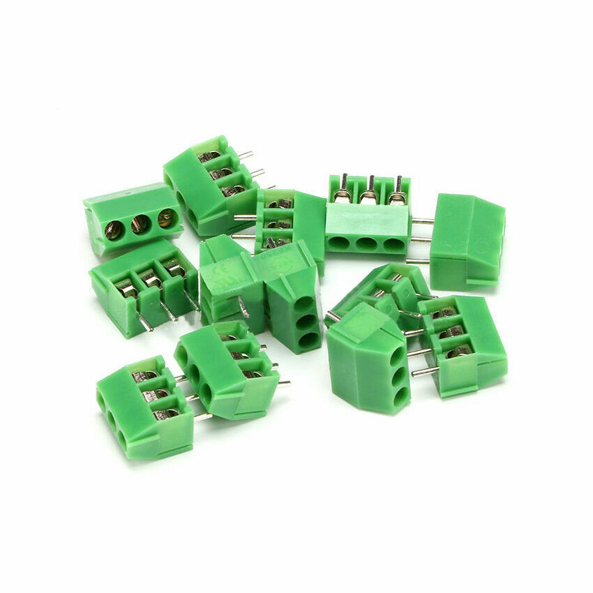 3.5mm Pitch 2 3 Pin PCB Mount Terminal Block Screw Connectors Pack of 10 50 100