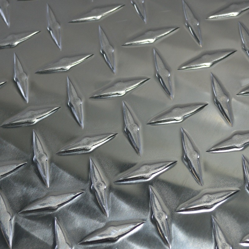 5 Bar Tread Aluminium Square Plate 10.6″ Anti‑slip Panel for Industrial Building