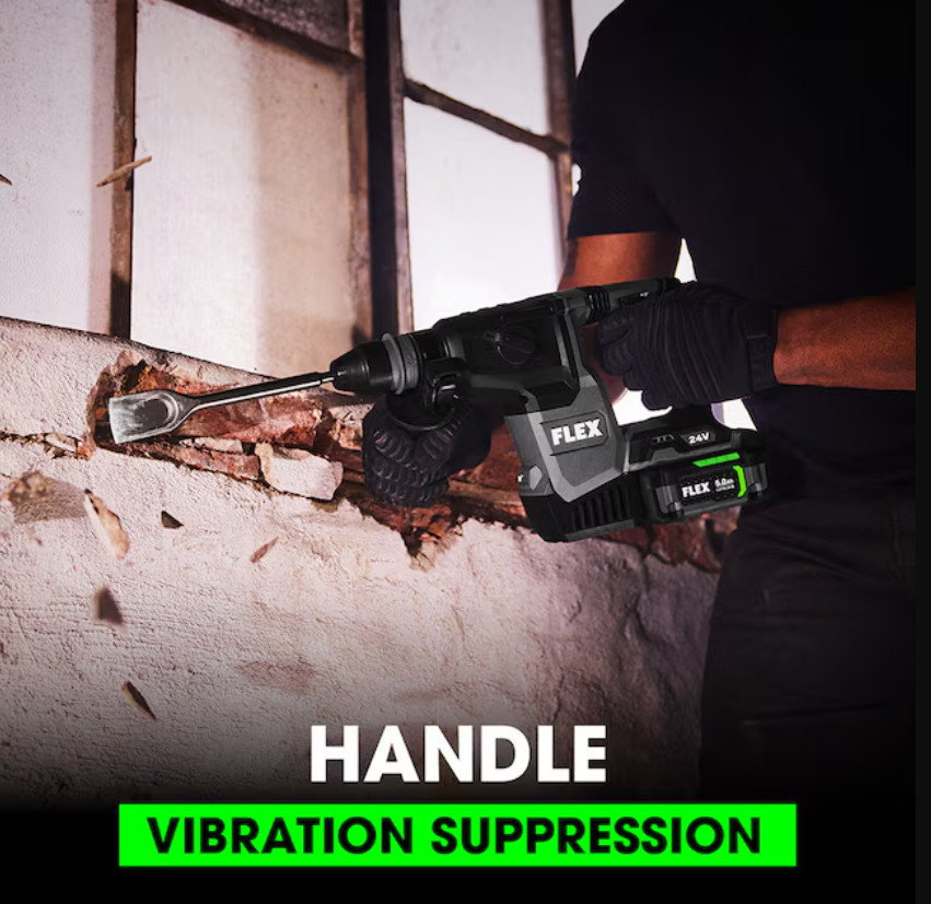 FLEX 24-volt 1-in SDS-plus Variable Speed Cordless Rotary Hammer Drill FX1551A-Z